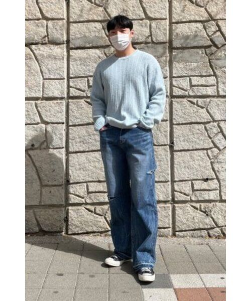 WMC（ダブリューエムシー）の「スカシメッシュラウンドニット_BABY BLUE（ニット/セーター・レディース・スカイブルー・MEDIUM/LARGE/X-LARGE）」の14枚目の写真