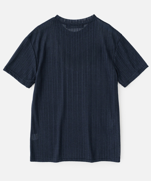 VASTIC(バスティック)の「シースルーハーフニット_ネイビー(ニット/セーター・メンズ・その他・MEDIUM/LARGE)」の2枚目の写真