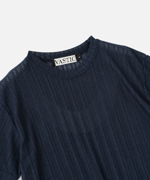 VASTIC(バスティック)の「シースルーハーフニット_ネイビー(ニット/セーター・メンズ・その他・MEDIUM/LARGE)」の3枚目の写真