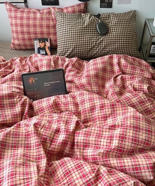 セール】【26年春夏新作】タータンチェック ベッドカバー4点セット