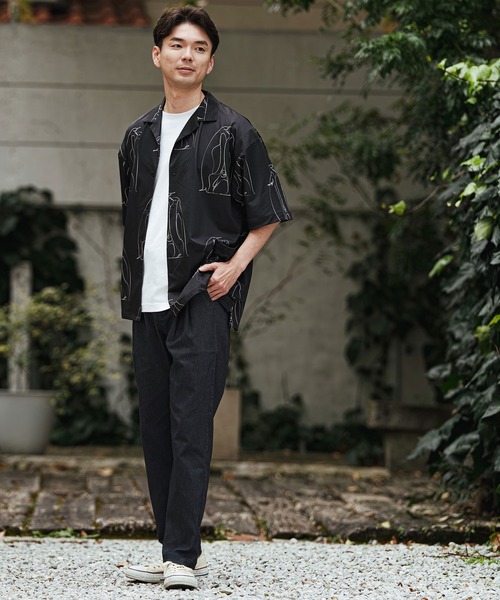 CALL&RESPONSE(コールアンドレスポンス)の「mhs2471- ペンギン アロハシャツ-KOKAGE(262-1214-02)(シャツ/ブラウス・メンズ・ホワイト/ブラック・4/2)」の11枚目の写真