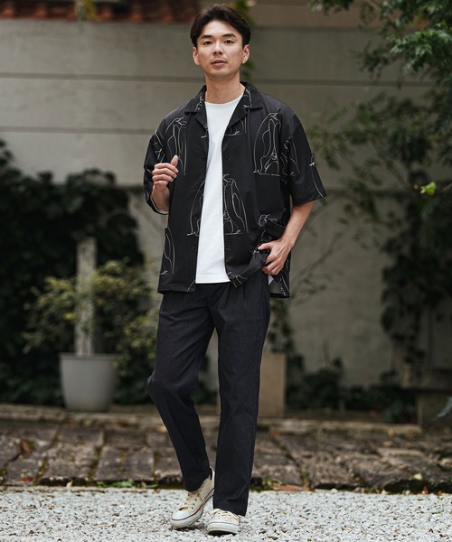 CALL&RESPONSE(コールアンドレスポンス)の「mhs2471- ペンギン アロハシャツ-KOKAGE(262-1214-02)(シャツ/ブラウス・メンズ・ホワイト/ブラック・4/2)」の12枚目の写真