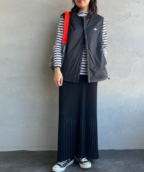 DANTON/ダントン] ナイロンタフタ インサレーションノーカラーベスト