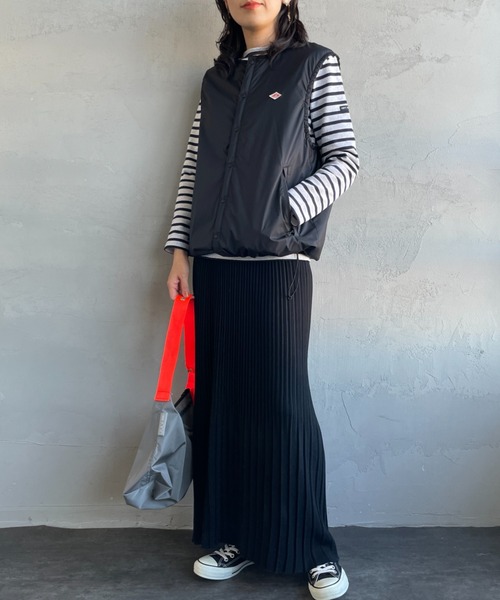 DANTON/ダントンナイロンタフタ インサレーションノーカラーベスト　38 L DANTON/ダントン] ナイロンタフタ インサレーションノーカラーベスト