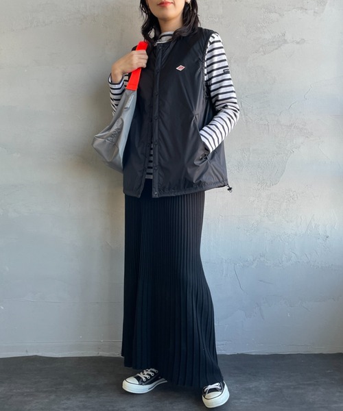 DANTON/ダントン] ナイロンタフタ インサレーションノーカラーベスト