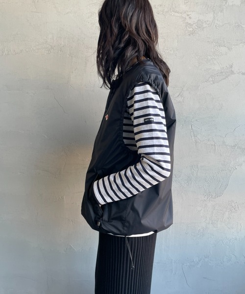 DANTON（ダントン）の「[DANTON/ダントン] ナイロンタフタ インサレーションノーカラーベスト（ベスト・レディース・ブラック/グレイッシュベージュ・XL/L/M）」の15枚目の写真