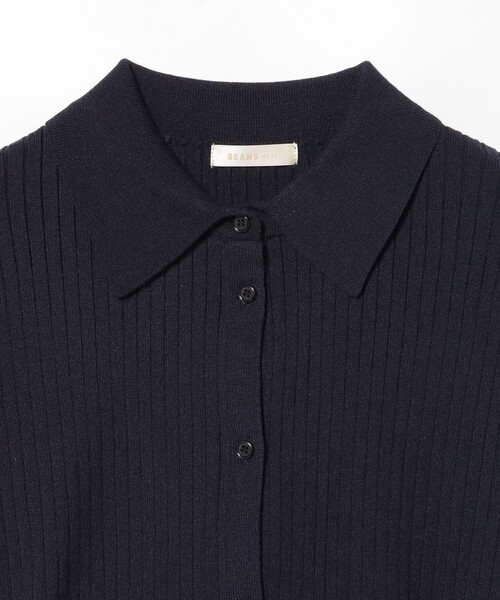 BEAMS HEART(ビームスハート)の「襟付き リブニット × スカート(セットアイテム)(ワンピース・レディース・サックスブルー/グレー/ネイビー・FREE)」の14枚目の写真