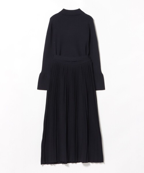 BEAMS HEART(ビームスハート)の「襟付き リブニット × スカート(セットアイテム)(ワンピース・レディース・サックスブルー/グレー/ネイビー・FREE)」の16枚目の写真
