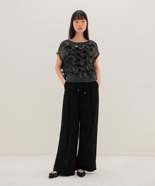 DRESSLAVE（ドレスレイブ）の「monster ribbon knit(モンスターリボンニット)（ニット/セーター・レディース・ブラック/ベージュ・38）」の8枚目の写真