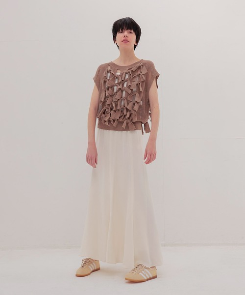 DRESSLAVE（ドレスレイブ）の「monster ribbon knit(モンスターリボンニット)（ニット/セーター・レディース・ブラック/ベージュ・38）」の21枚目の写真