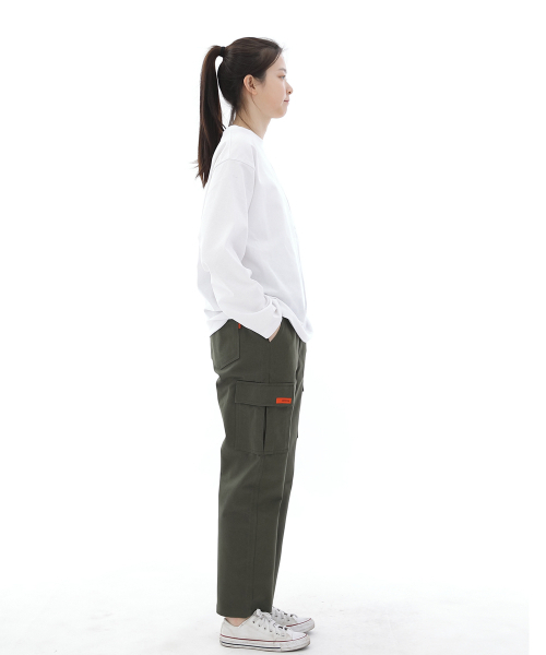 SAINTCREW(セントクルー)の「ツイルコットンセミワイドカーゴパンツ CS-301C カーキ(その他パンツ・メンズ・その他・X-LARGE/LARGE/MEDIUM/SMALL)」の4枚目の写真