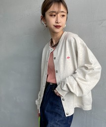 DANTON（ダントン）の「[DANTON/ダントン] ドットボタン クルーネックスウェットカーディガン（カーディガン/ボレロ）」