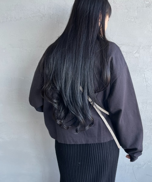 DANTON（ダントン）の「【WEB先行予約】[DANTON/ダントン] ドットボタン クルーネックスウェットカーディガン（カーディガン/ボレロ・レディース・チャコールグレー/レッド/オフホワイト・38）」の17枚目の写真