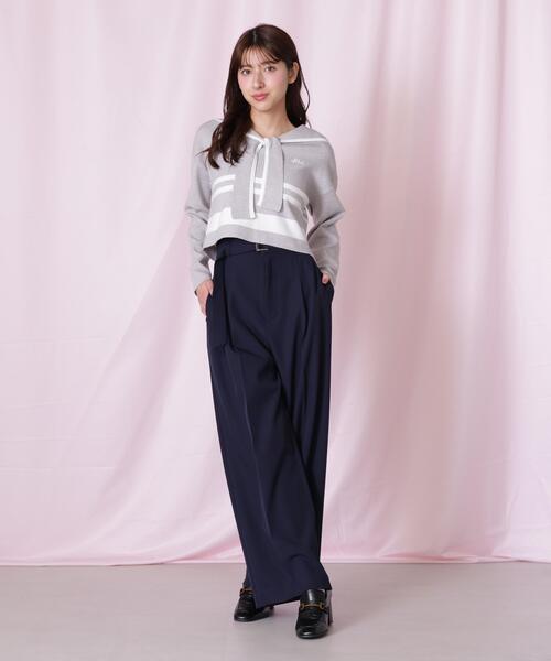 JILL by JILL STUART（ジルバイジルスチュアート）の「◇セーラーカラーニット（ニット/セーター・レディース・グレー系その他/ホワイト系その他/レッド系その他・FREE）」の12枚目の写真
