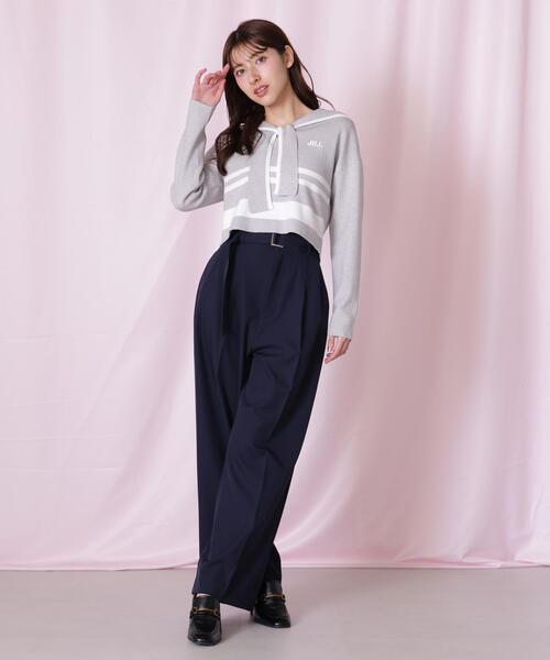 JILL by JILL STUART（ジルバイジルスチュアート）の「◇セーラーカラーニット（ニット/セーター・レディース・グレー系その他/ホワイト系その他/レッド系その他・FREE）」の13枚目の写真
