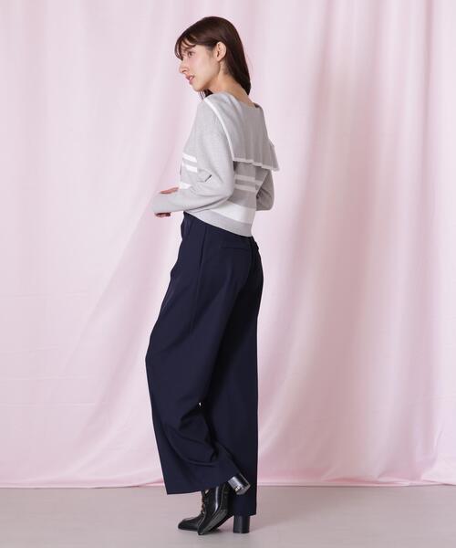 JILL by JILL STUART（ジルバイジルスチュアート）の「◇セーラーカラーニット（ニット/セーター・レディース・グレー系その他/ホワイト系その他/レッド系その他・FREE）」の14枚目の写真