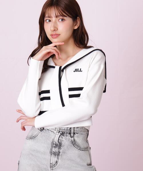 JILL by JILL STUART（ジルバイジルスチュアート）の「◇セーラーカラーニット（ニット/セーター・レディース・グレー系その他/ホワイト系その他/レッド系その他・FREE）」の19枚目の写真
