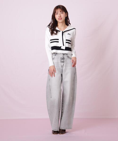 JILL by JILL STUART（ジルバイジルスチュアート）の「◇セーラーカラーニット（ニット/セーター・レディース・グレー系その他/ホワイト系その他/レッド系その他・FREE）」の20枚目の写真