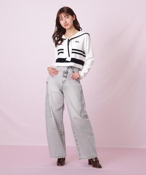 JILL by JILL STUART（ジルバイジルスチュアート）の「◇セーラーカラーニット（ニット/セーター・レディース・グレー系その他/ホワイト系その他/レッド系その他・FREE）」の21枚目の写真
