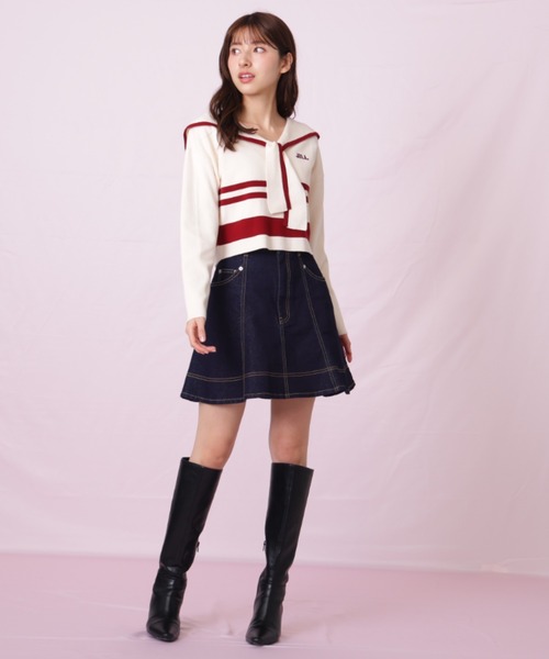 JILL by JILL STUART（ジルバイジルスチュアート）の「◇セーラーカラーニット（ニット/セーター・レディース・グレー系その他/ホワイト系その他/レッド系その他・FREE）」の14枚目の写真