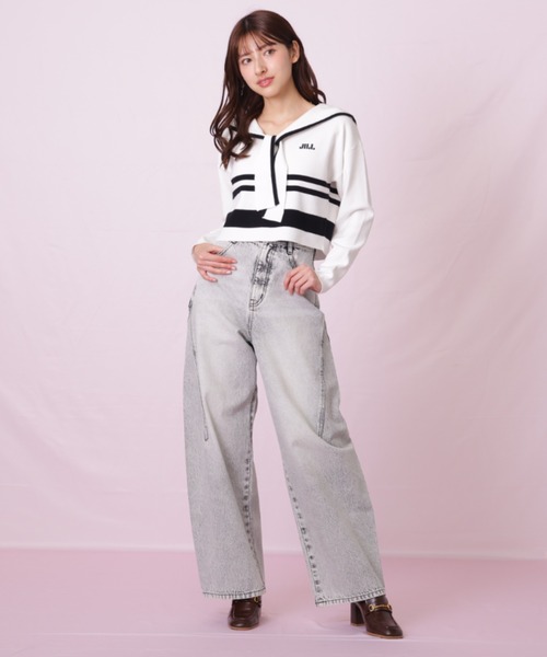 JILL by JILL STUART（ジルバイジルスチュアート）の「◇セーラーカラーニット（ニット/セーター・レディース・グレー系その他/ホワイト系その他/レッド系その他・FREE）」の22枚目の写真