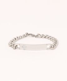 Import & Select（インポートアンドセレクト）の「KISHOKACHI 希少価値 クロスデザインプレートデザインチェーンステンレスブレスレッド（ブレスレット）」