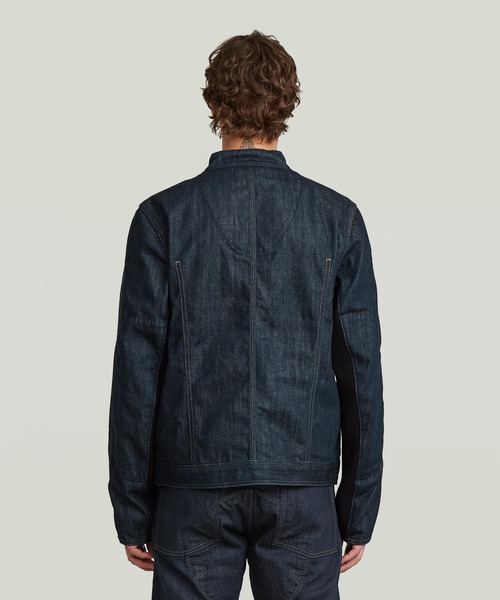 G-STAR（ジースター）の「Biker Neo Raw Jacket/バイカーディテールデニムジャケット/シングルライダース（デニムジャケット・メンズ・ダークインディゴブルー・SMALL/MEDIUM/X-LARGE）」の2枚目の写真