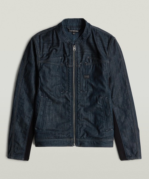 G-STAR（ジースター）の「Biker Neo Raw Jacket/バイカーディテールデニムジャケット/シングルライダース（デニムジャケット・メンズ・ダークインディゴブルー・SMALL/MEDIUM/X-LARGE）」の6枚目の写真