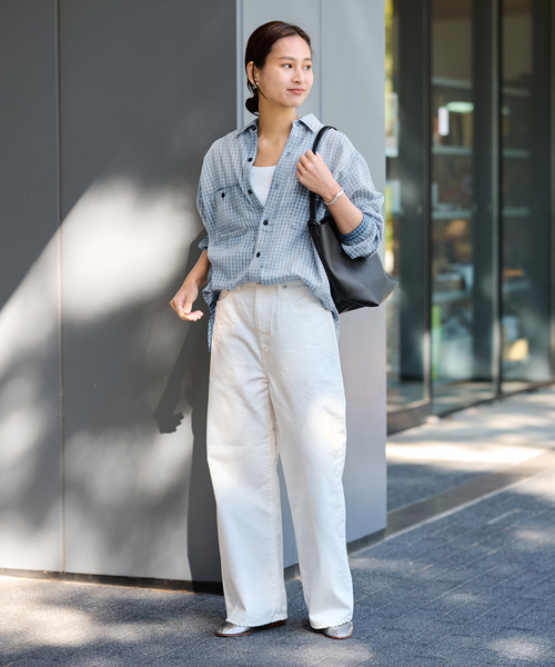 FRAMeWORK（フレームワーク）の「AULENTTI/オウレンティ ONE HANDLE TOTE WITH POACH（トートバッグ・レディース・ベージュ/ブラック・FREE）」の3枚目の写真