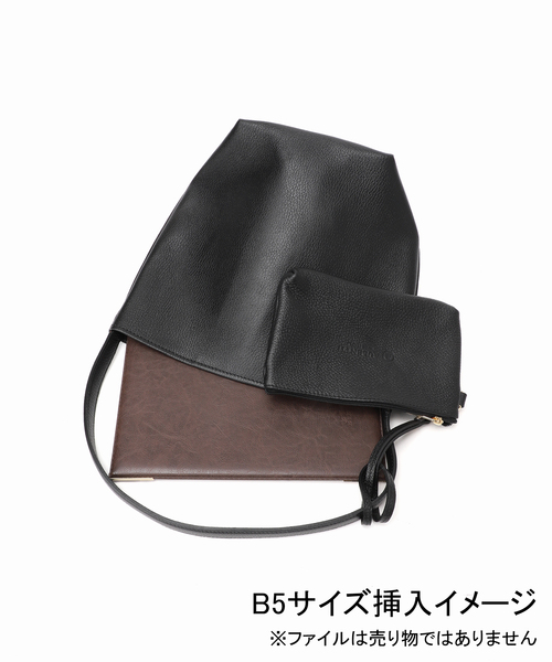 FRAMeWORK（フレームワーク）の「AULENTTI/オウレンティ ONE HANDLE TOTE WITH POACH（トートバッグ・レディース・ベージュ/ブラック・FREE）」の7枚目の写真