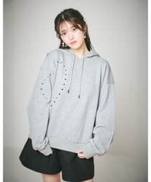 【UNISEX】Heart Studs Hoodie