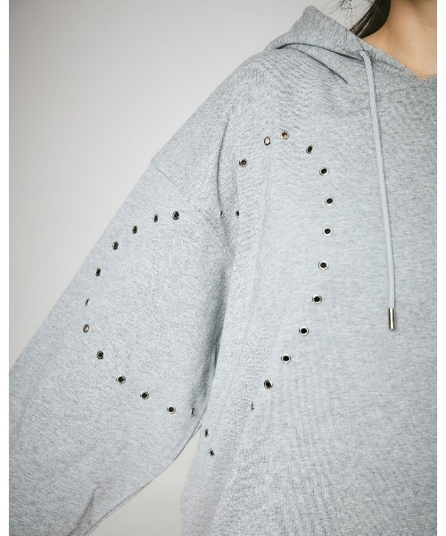 LANTINAM(ランティナム)の「【UNISEX】Heart Studs Hoodie(パーカー・レディース・ピンク/チャコールグレー・MEDIUM/LARGE)」の11枚目の写真