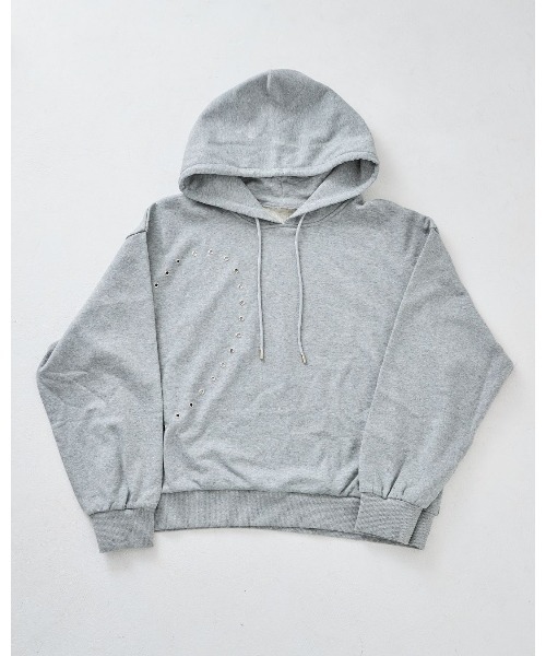 LANTINAM(ランティナム)の「【UNISEX】Heart Studs Hoodie(パーカー・レディース・ピンク/チャコールグレー・MEDIUM/LARGE)」の14枚目の写真