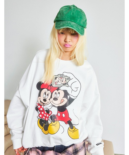 【8】【it】【little sunny bite Disney collection】micky & minnie selfie sweat top