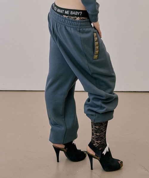 SCULPTOR(スカルプター)の「Napoleon Stud Sweatpants(スウェットパンツ・レディース・エメラルドブルー/グレー/ブラック・MEDIUM/SMALL)」の9枚目の写真