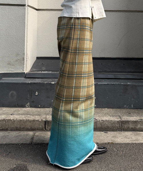 Oriens JOURNAL STANDARD（オリエンス ジャーナルスタンダード）の「チェックグラディエントスカート（スカート・レディース・イエロー/ブルー系その他・FREE）」の5枚目の写真