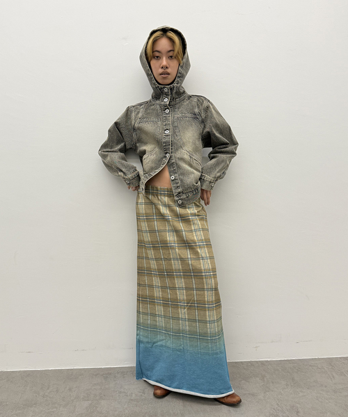 Oriens JOURNAL STANDARD（オリエンス ジャーナルスタンダード）の「チェックグラディエントスカート（スカート・レディース・イエロー/ブルー系その他・FREE）」の8枚目の写真