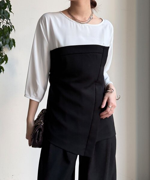 DouDou（ドゥドゥ）の「【WEB限定/オケージョン対応】セットアップ（セットアップ・レディース・ブラック/ベージュ・38/36）」の10枚目の写真