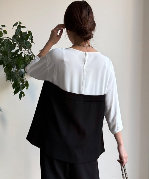 DouDou（ドゥドゥ）の「【WEB限定/オケージョン対応】セットアップ（セットアップ・レディース・ブラック/ベージュ・38/36）」の12枚目の写真