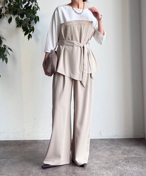 DouDou（ドゥドゥ）の「【WEB限定/オケージョン対応】セットアップ（セットアップ・レディース・ブラック/ベージュ・38/36）」の18枚目の写真