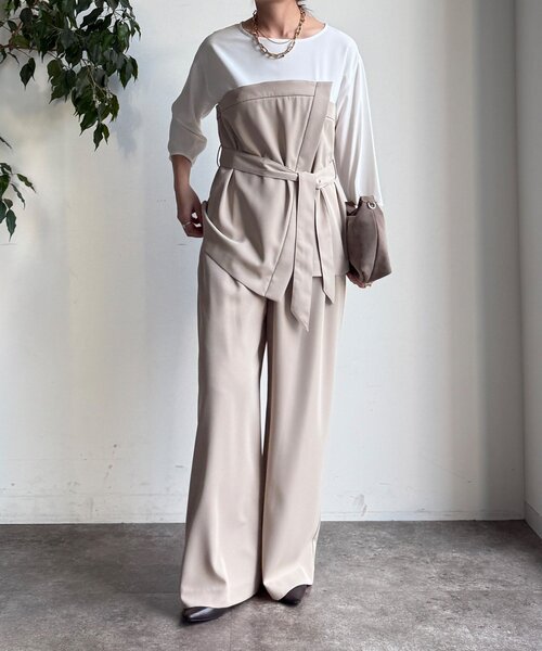 DouDou（ドゥドゥ）の「【WEB限定/オケージョン対応】セットアップ（セットアップ・レディース・ブラック/ベージュ・38/36）」の19枚目の写真