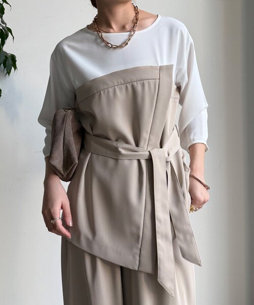 DouDou（ドゥドゥ）の「【WEB限定/オケージョン対応】セットアップ（セットアップ・レディース・ブラック/ベージュ・38/36）」の22枚目の写真