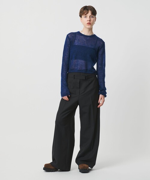 H BEAUTY&YOUTH UNITED ARROWS(エイチビューティーアンドユースユナイテッドアローズ)の「<H>レイヤード トラウザーズ(その他パンツ・レディース・ダークグレー/ブラック・S/M)」の4枚目の写真