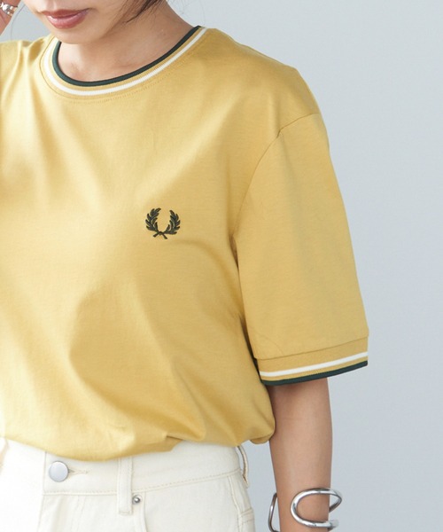FRED PERRY(フレッドペリー)の「【FRED PERRY】TWIN TIPPED T-SHIRT M1588③(Tシャツ/カットソー・レディース・イエロー系その他2/カーキ/アイボリー系3/アイボリー系2/アイボリー/レッド/ネイビー系6/ネイビー系5/ネイビー系4/ネイビー系3/ライトブルー/イエロー/ダークグレー/ダークグリーン系2/ダークグリーン/グリーン系1・XL/L/M/S/XS)」の14枚目の写真