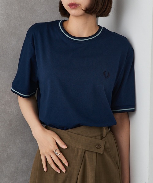 FRED PERRY(フレッドペリー)の「【FRED PERRY】TWIN TIPPED T-SHIRT M1588③(Tシャツ/カットソー・レディース・イエロー系その他2/カーキ/アイボリー系3/アイボリー系2/アイボリー/レッド/ネイビー系6/ネイビー系5/ネイビー系4/ネイビー系3/ライトブルー/イエロー/ダークグレー/ダークグリーン系2/ダークグリーン/グリーン系1・XL/L/M/S/XS)」の18枚目の写真
