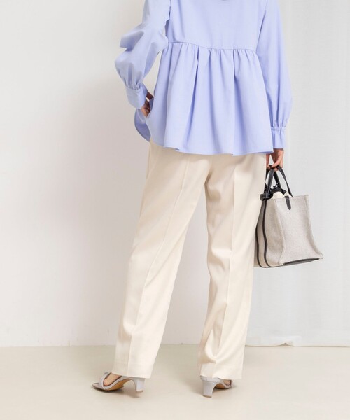 NOLLEY’S(ノーリーズ)の「《セットアップ対応》ウォッシャブルジョーゼットタックパンツ(その他パンツ・レディース・ネイビー/アイボリー・36/38)」の11枚目の写真