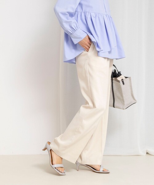 NOLLEY’S(ノーリーズ)の「《セットアップ対応》ウォッシャブルジョーゼットタックパンツ(その他パンツ・レディース・ネイビー/アイボリー・36/38)」の12枚目の写真