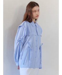 MOIFAIRE（モイフェア）の「TRENCH RIBBON SHIRT / SKYBLUE（シャツ/ブラウス）」
