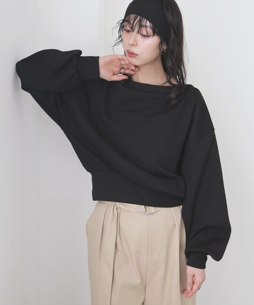LIAN（リアン）の「オフショルスウェットプルオーバー（スウェット・レディース・ブラック/イエロー/ピンク/杢グレー/オフホワイト・FREE）」の3枚目の写真