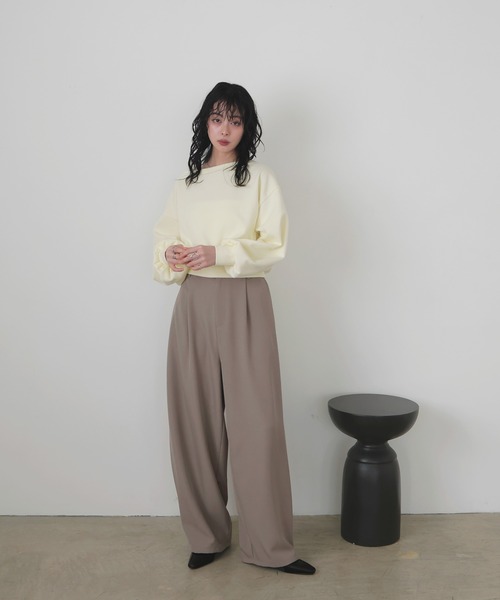 LIAN（リアン）の「オフショルスウェットプルオーバー（スウェット・レディース・ブラック/イエロー/ピンク/杢グレー/オフホワイト・FREE）」の22枚目の写真